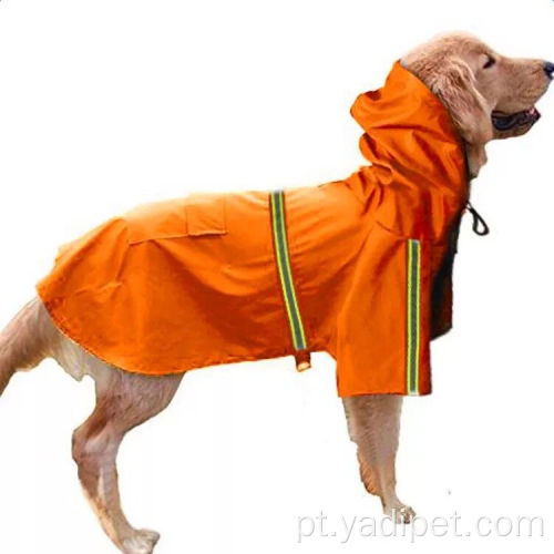 Roupas grandes reflexivas para cães com orifício para a guia do cão